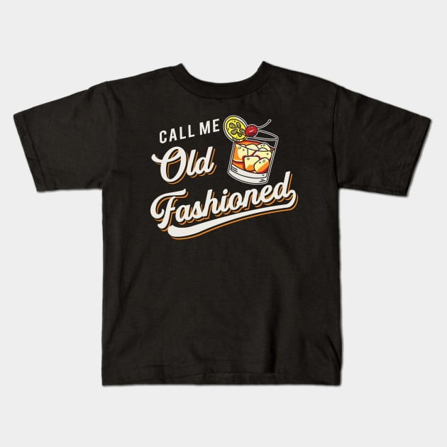 Call Me Old Fashioned Kids T-Shirt by Alema Art